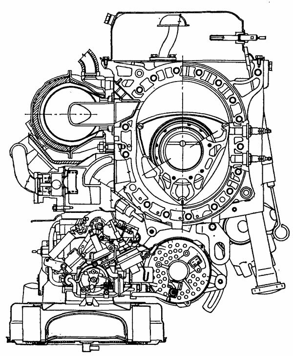 Роторно-поршневой двигатель японской фирмы «Тойо Когё» с термическим реактором