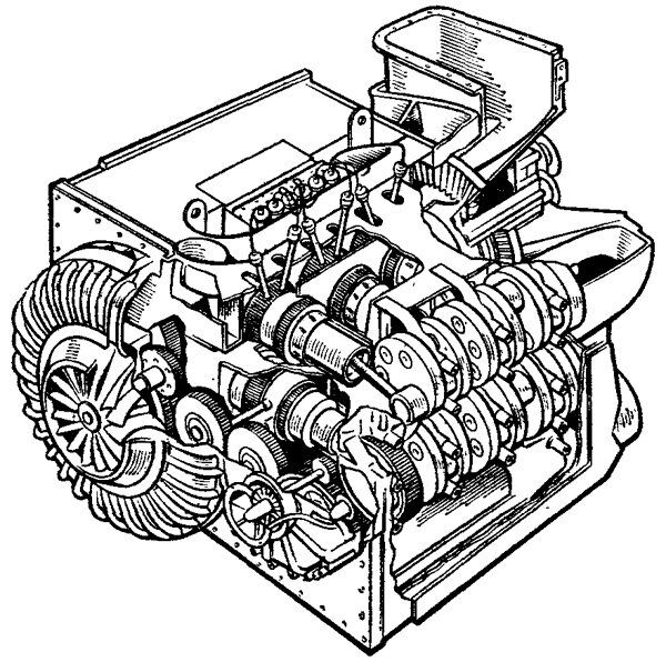 двухтактный двигатель 

