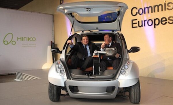 Презентация складного автомобиля «Hiriko CityCar» в Брюсселе